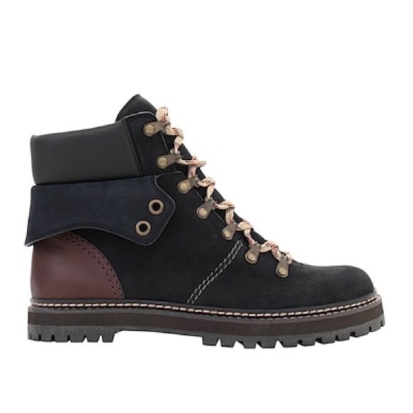 SEE BY CHLOÉ Size 38 Eileen leather-trimmed nubuck boots - Picture 5 of 5